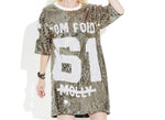 Oversized Sequins T-Shirt Dress