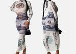 SHOW ME THE MONEY MESH MAXI DRESS