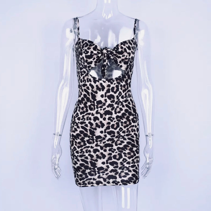 Shanea - Leopard Print Cut Out Mini