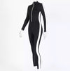 Tawanna - Long Sleeve Striped Patchwork One Piece