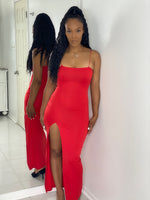 Erica - Red Long High Slit Maxi Dress