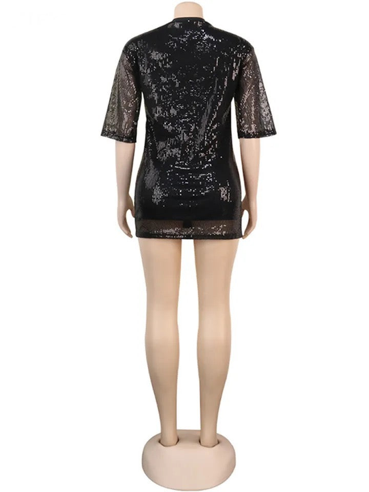 late but best dressed sequin dress I'm Late But I'm Best Dressed Sequins Dress LM Unlimited