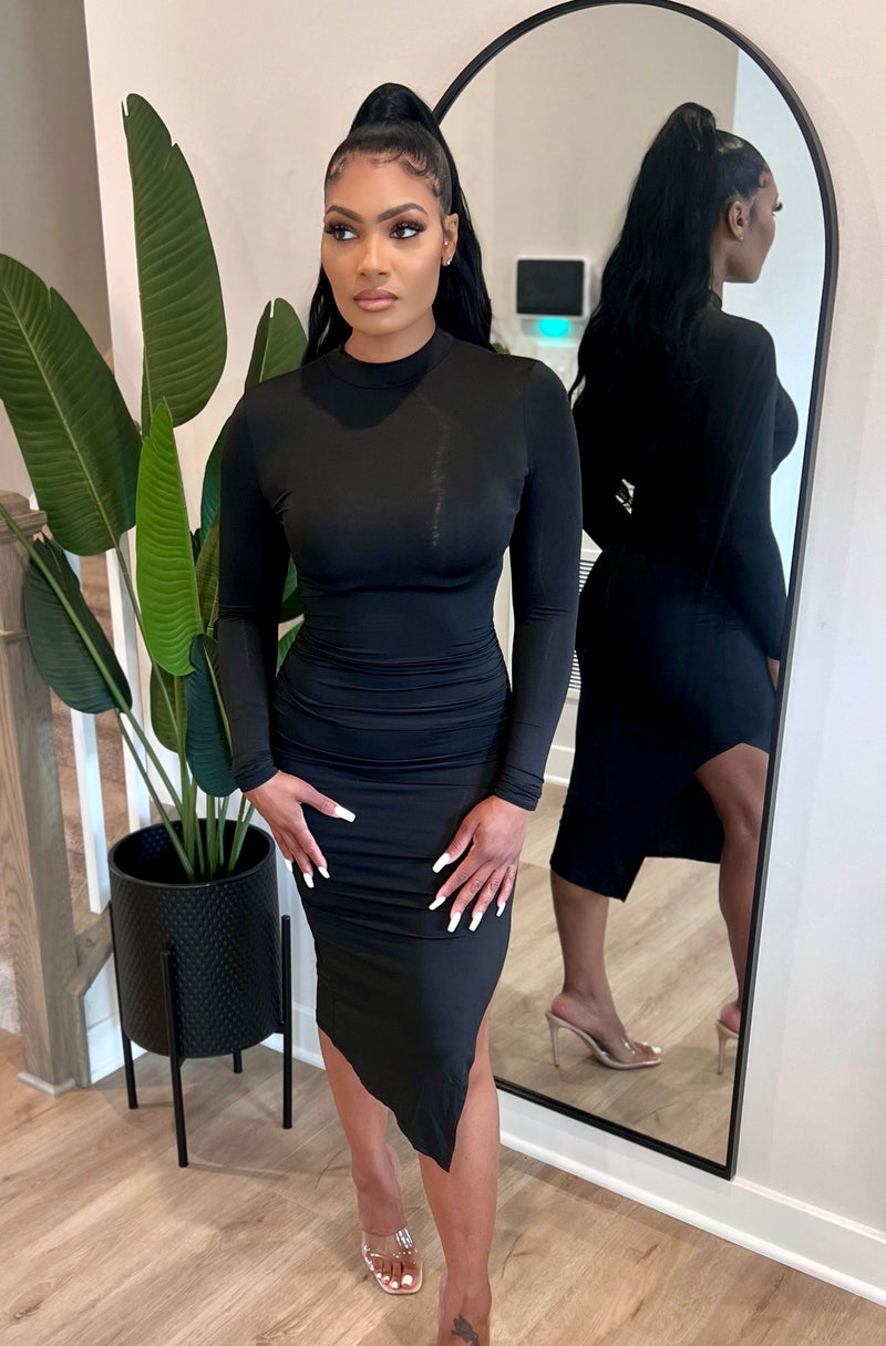 Ellaya - Black Long Sleeve Dress