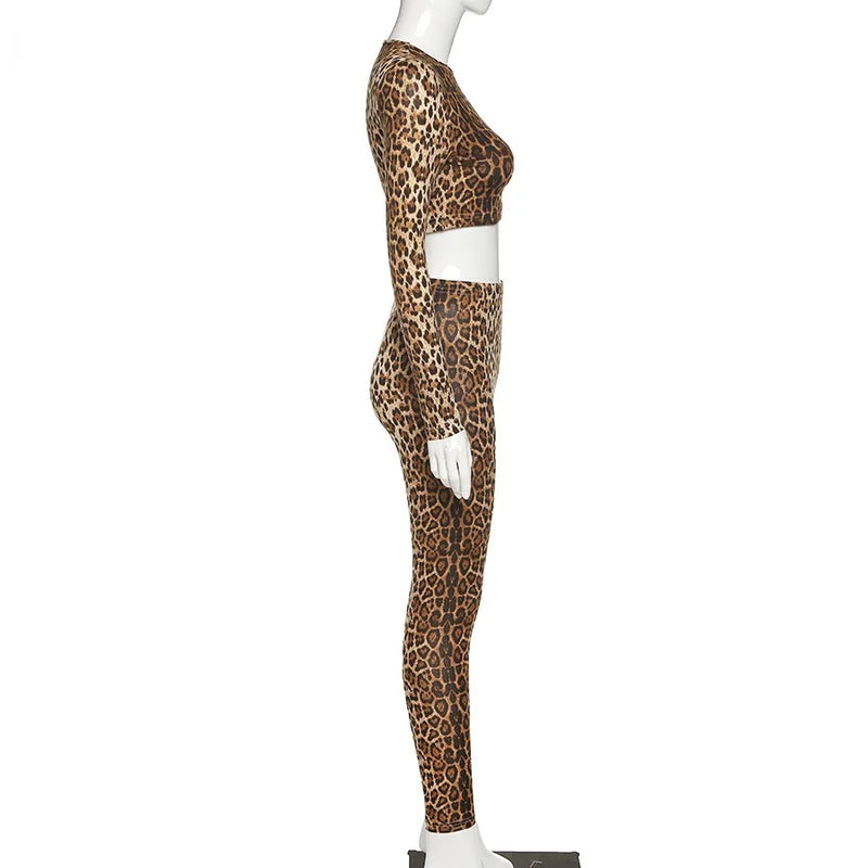 Candice - Leopard Print Two Piece