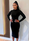 Ellaya - Black Long Sleeve Dress