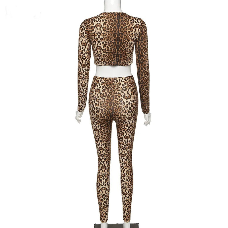 Candice - Leopard Print Two Piece