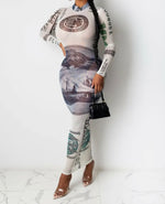 SHOW ME THE MONEY MESH MAXI DRESS