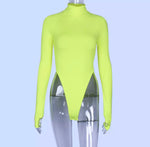 LONG SLEEVE HIGH NECK BODYSUIT