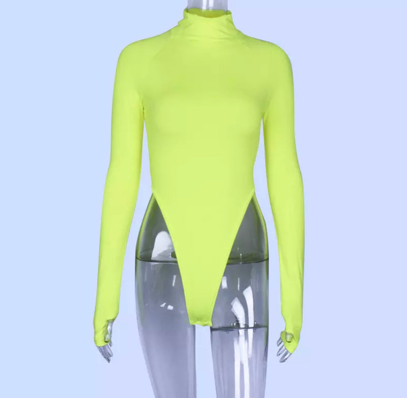 LONG SLEEVE HIGH NECK BODYSUIT