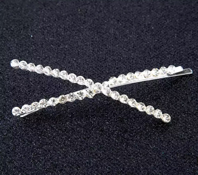 X CRYSTAL HAIR PIN