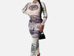 SHOW ME THE MONEY MESH MAXI DRESS