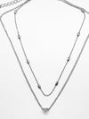 DOUBLE CHAIN HEART CHOKER