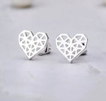 HEART SHAPED STUD EARRINGS