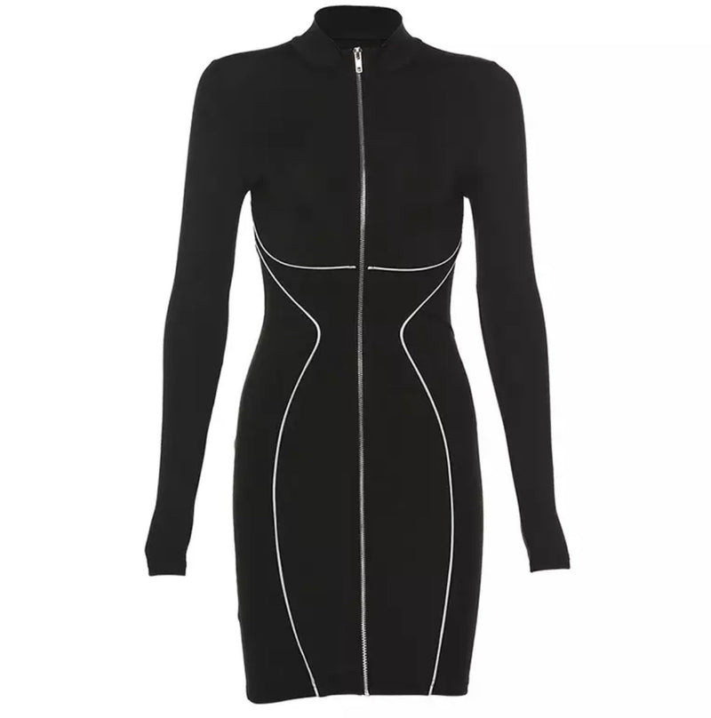 Riana - REFLECTIVE BODYCON DRESS